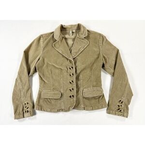 Vintage Y2k St. John's Bay Corduroy Blazer Jacket Preppy Academia Tan Women's PS